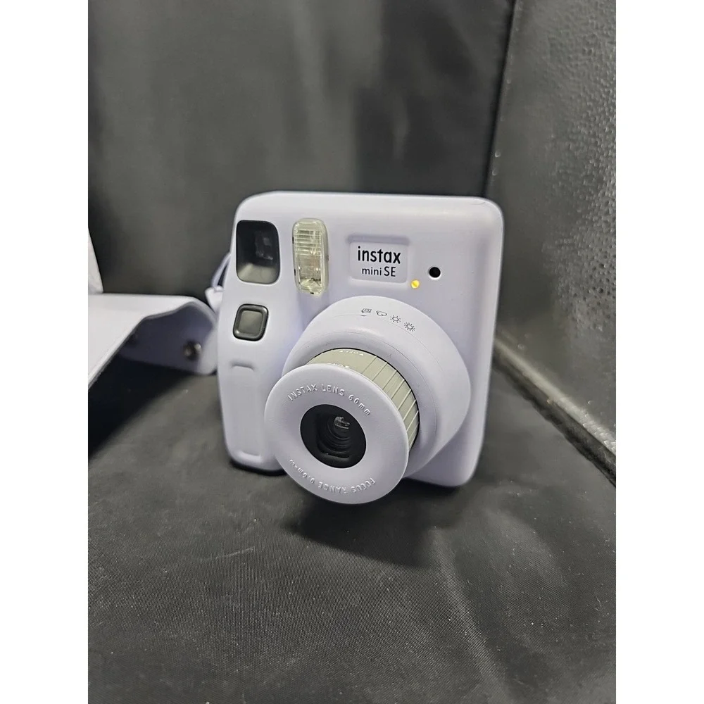 Fujifilm Instax Mini SE Fuji Instant Film Camera Purple With Color Match Case